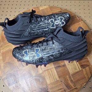 Under Armour Blur Smoke Suede 2.0 Men's Size 9 Football Cleats Black 3027978-001